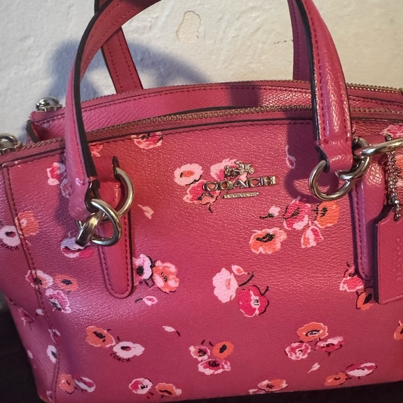 Coach Pink Floral Handbag - Picture 3 of 16